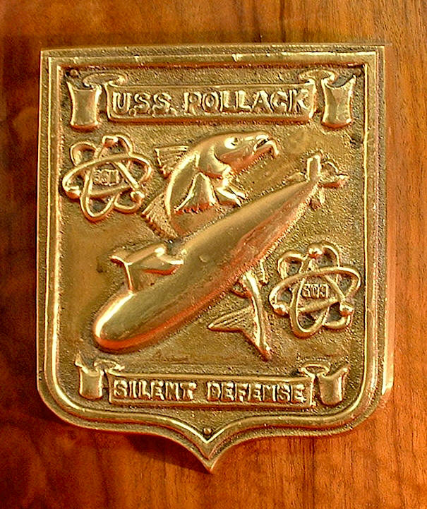 USS Pollack SSN-603 brass plaque