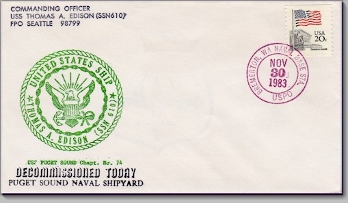 SSN-610 decomm. cover