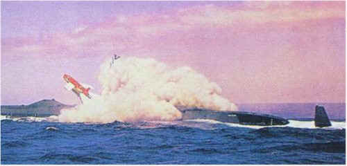 SSGN-587 launching regulus missile - image