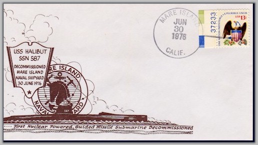 USS Halibut SSN-587 decomm. cover