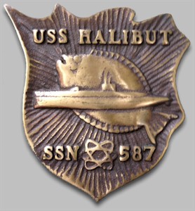 USS Halibut SSN-587 plaque